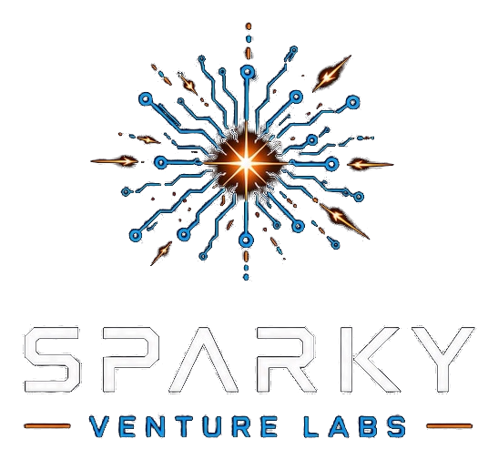 Sparky Venture Labs — glowing circuit starburst over the Sparky Venture Labs wordmark